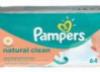 PAMPERS Natural Clean törlőkendő, 12 x 64 db